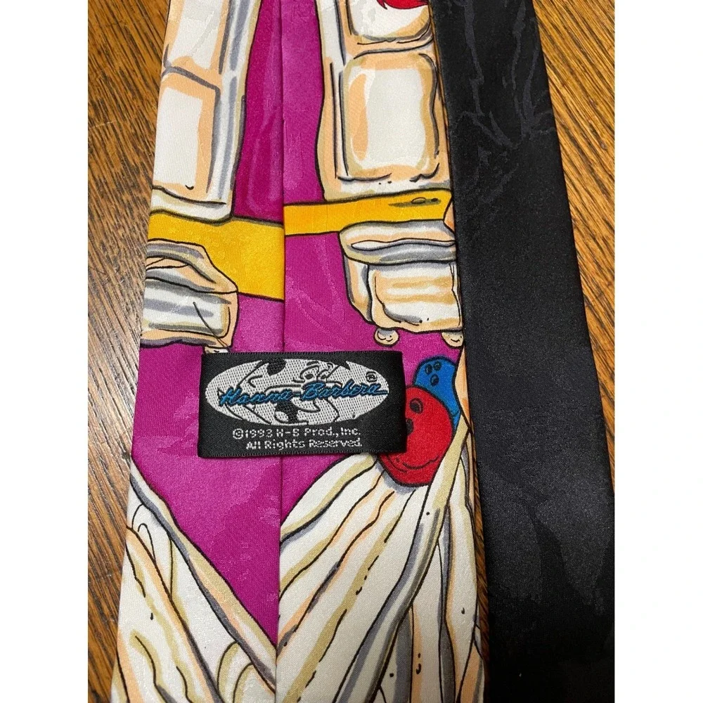 VTG Hanna Barbera Flintstones Water Buffalo Lodge Bowling Men's. Tie Fred Barney